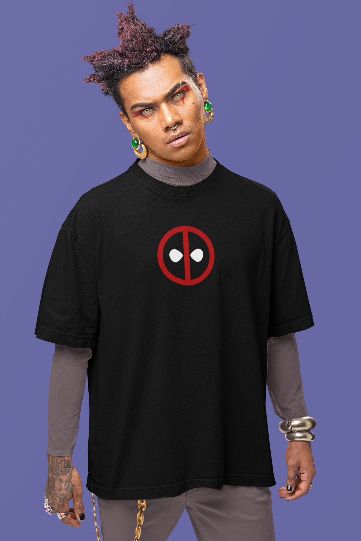 Deadpool Comic Style Oversized Print Tee