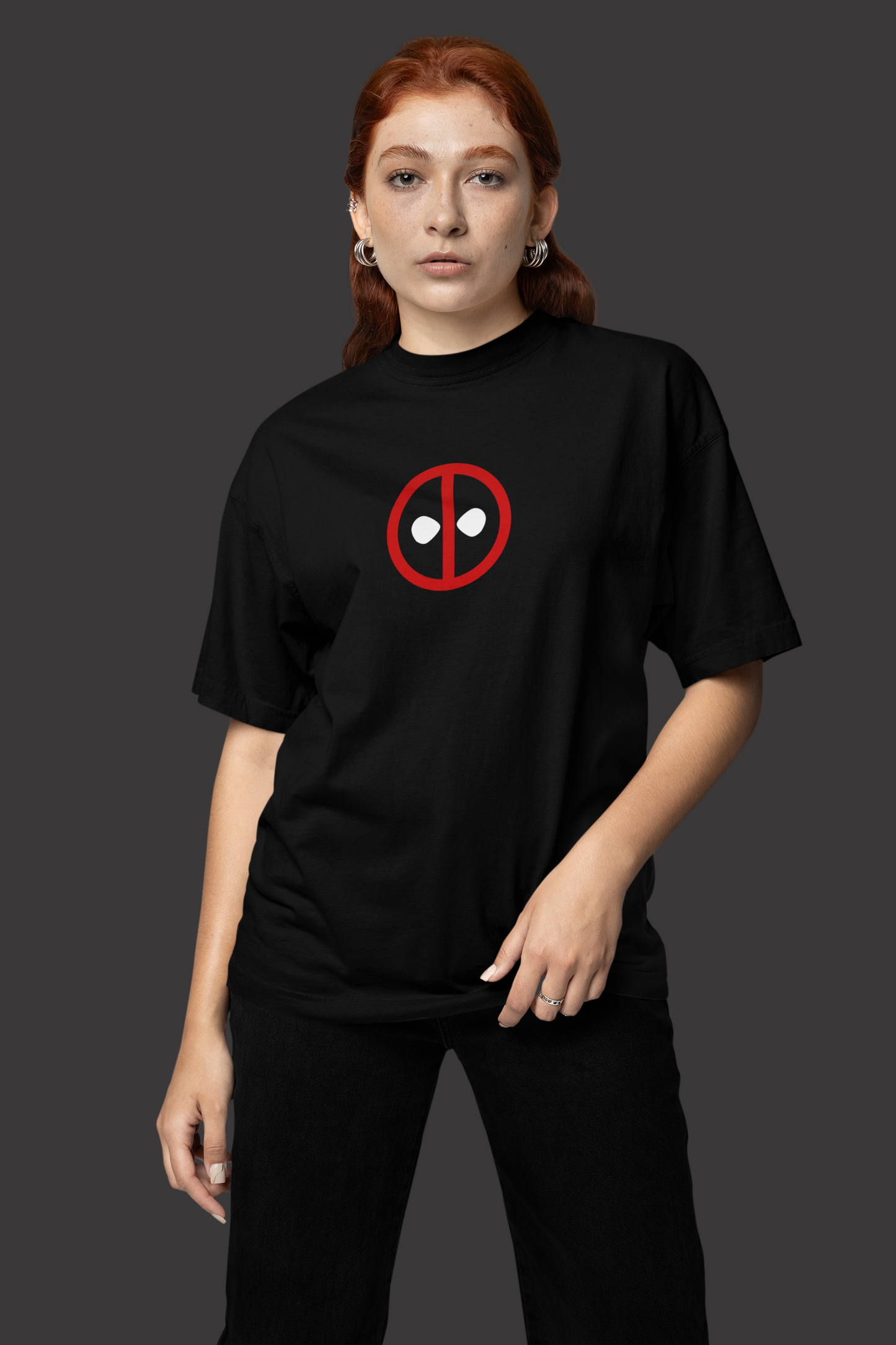 Deadpool Comic Style Oversized Print Tee