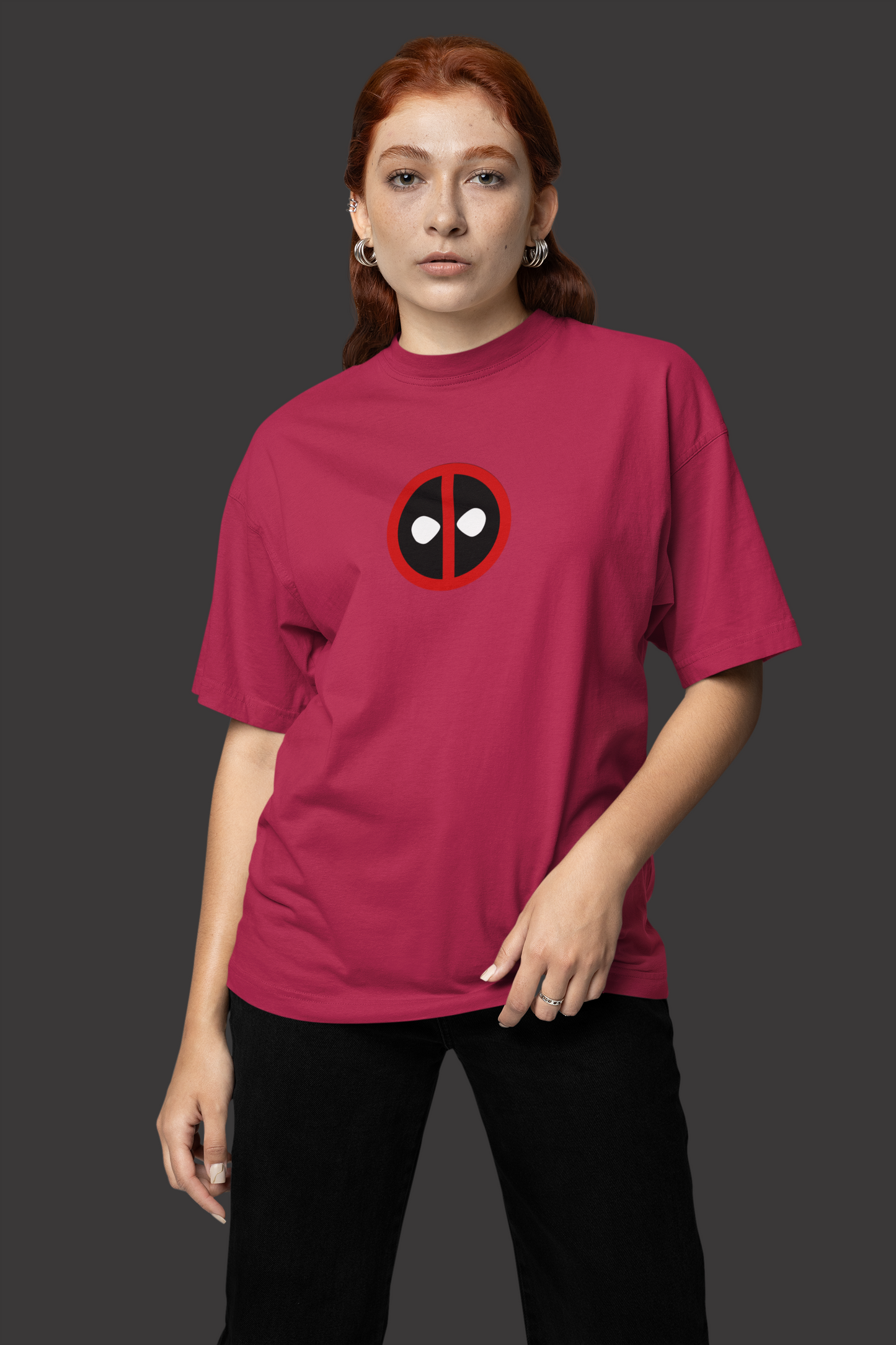 Deadpool Comic Style Oversized Print Tee