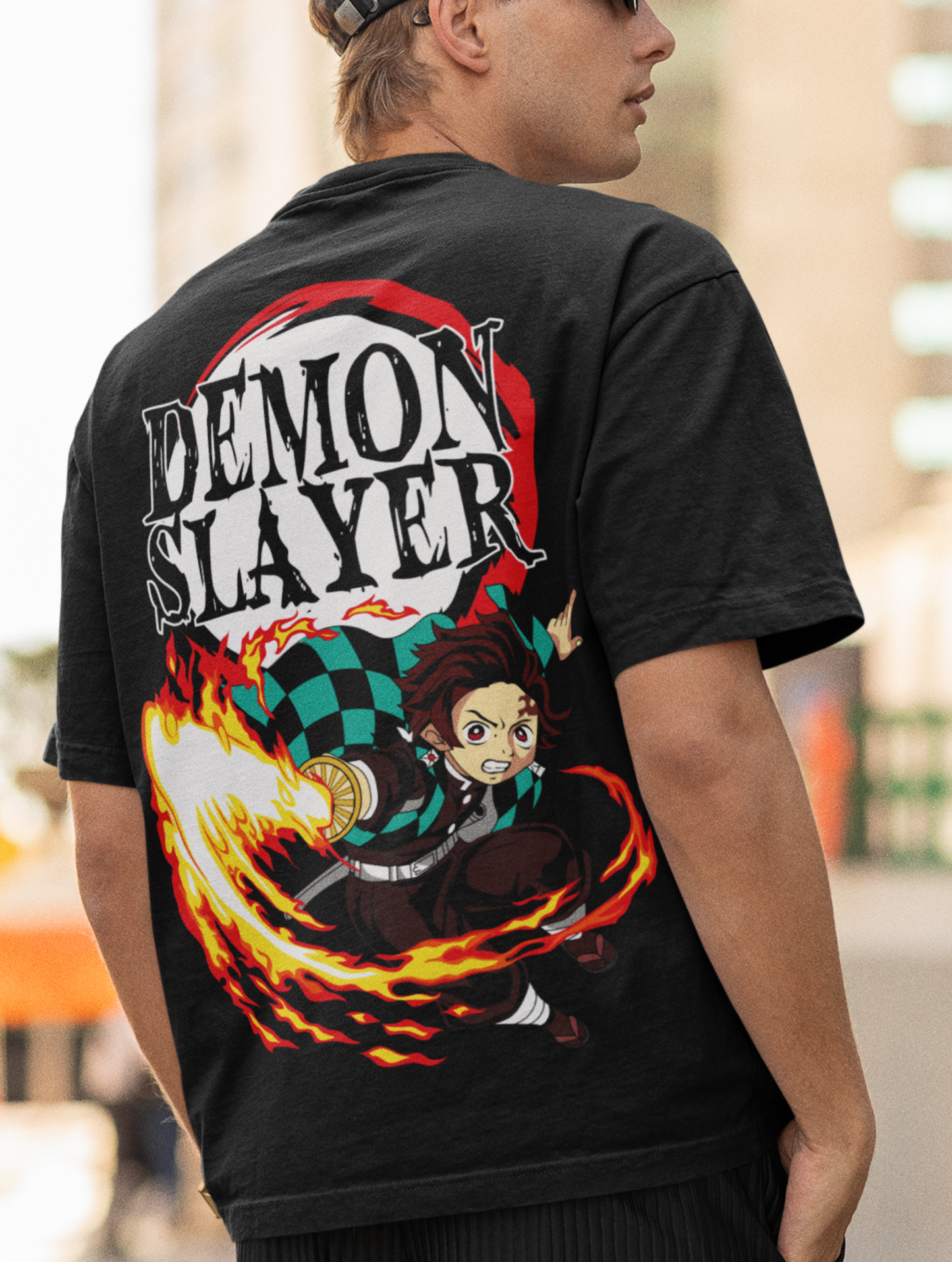 Demon Slayer Kimetsu no Yaiba Oversized Printed T-Shirt – Anime Streetwear Tee