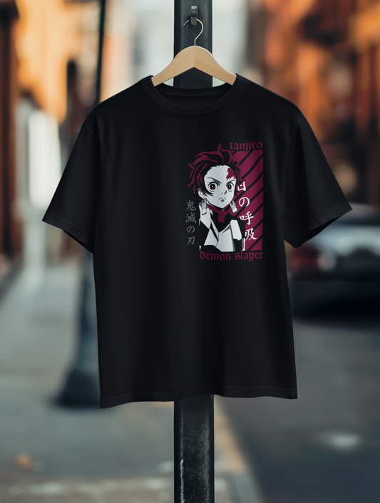 Demon Slayer Kimetsu no Yaiba Oversized Printed T-Shirt – Anime Streetwear Tee