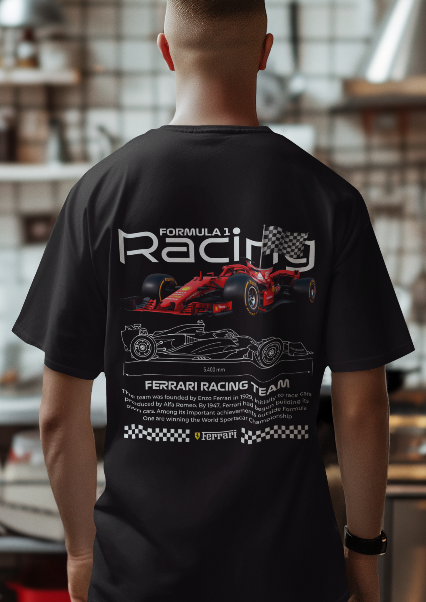 Ferrari F1 Racing Oversized T-Shirt โ Premium Streetwear for Motorsport Fans