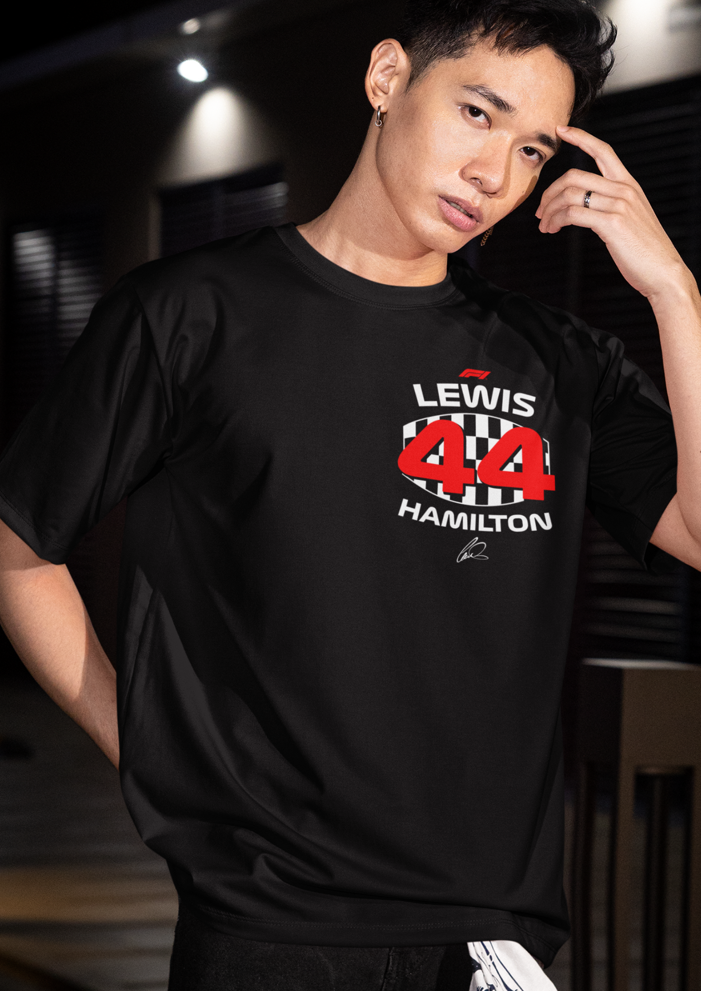 Lewis Hamilton Printed Oversized T-Shirt | F1 Streetwear Edition