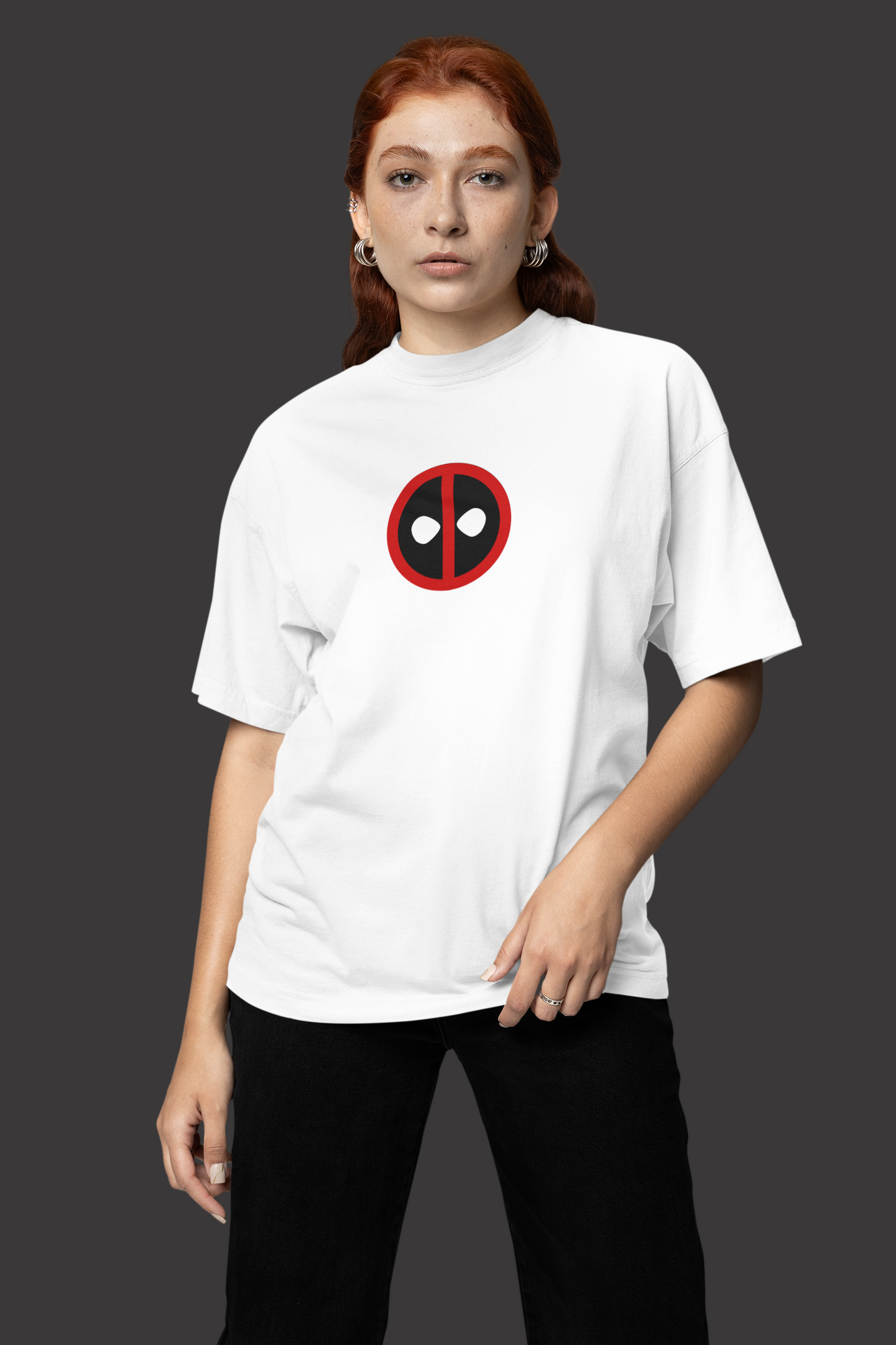 Deadpool Comic Style Oversized Print Tee