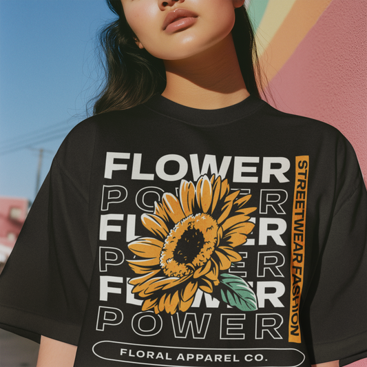 Golden Bloom – Sunflower Oversized Exclusive T-shirt