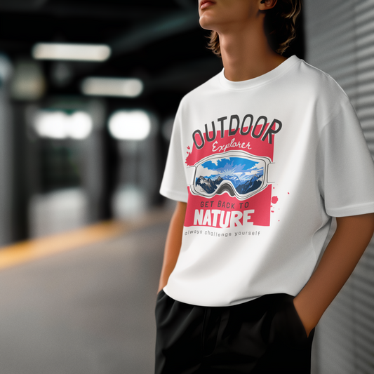 Outdoor Explorer – Adventure Ready Printed T-Shirt