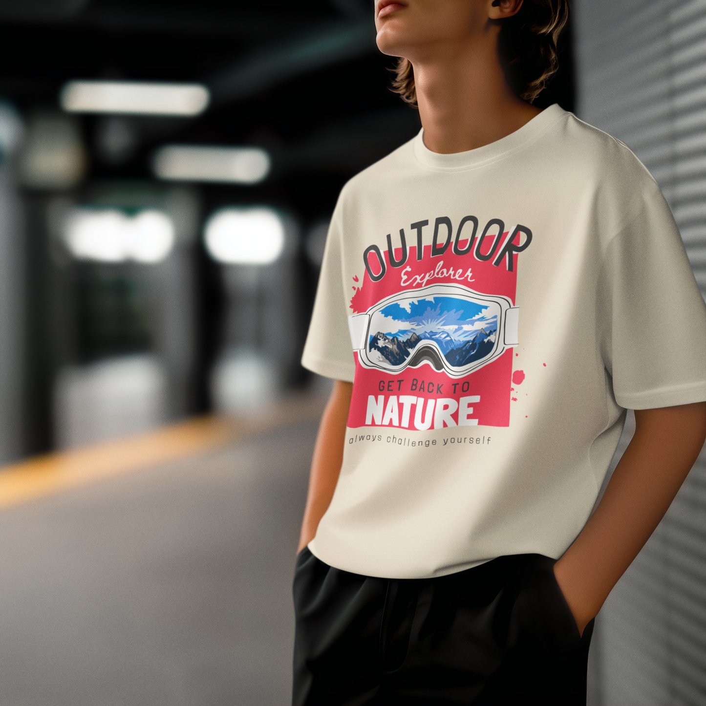 Outdoor Explorer – Adventure Ready Printed T-Shirt