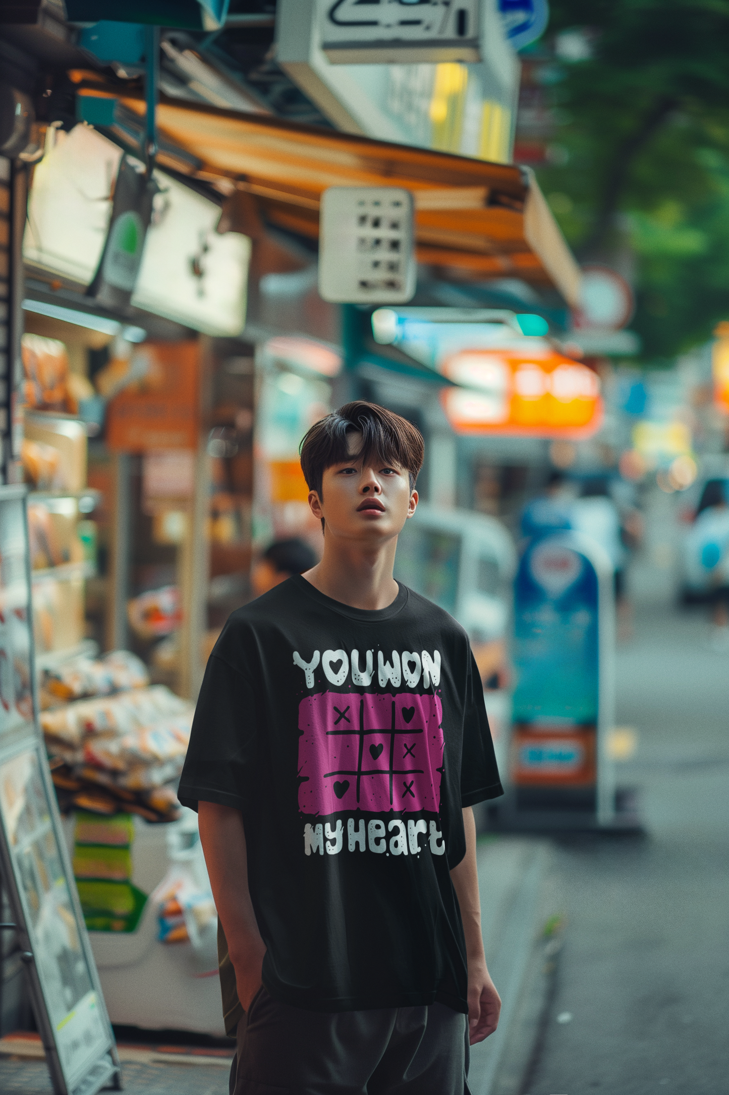 You Won My Heart – Oversized Printed Tee