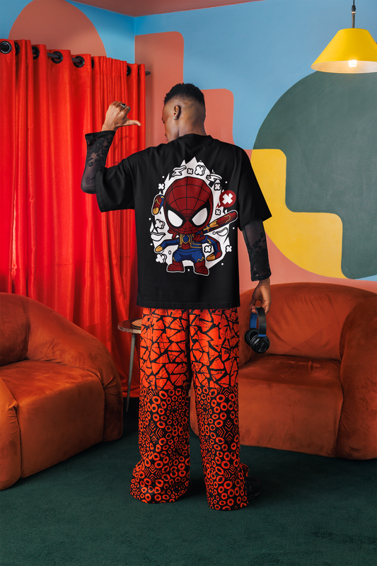 Webbed Wonder – Spider-Man Oversized Tee 🕷️