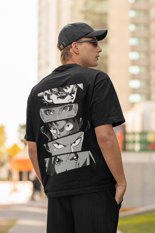 Hunting Eyes Graphic Printed Oversized T-Shirt