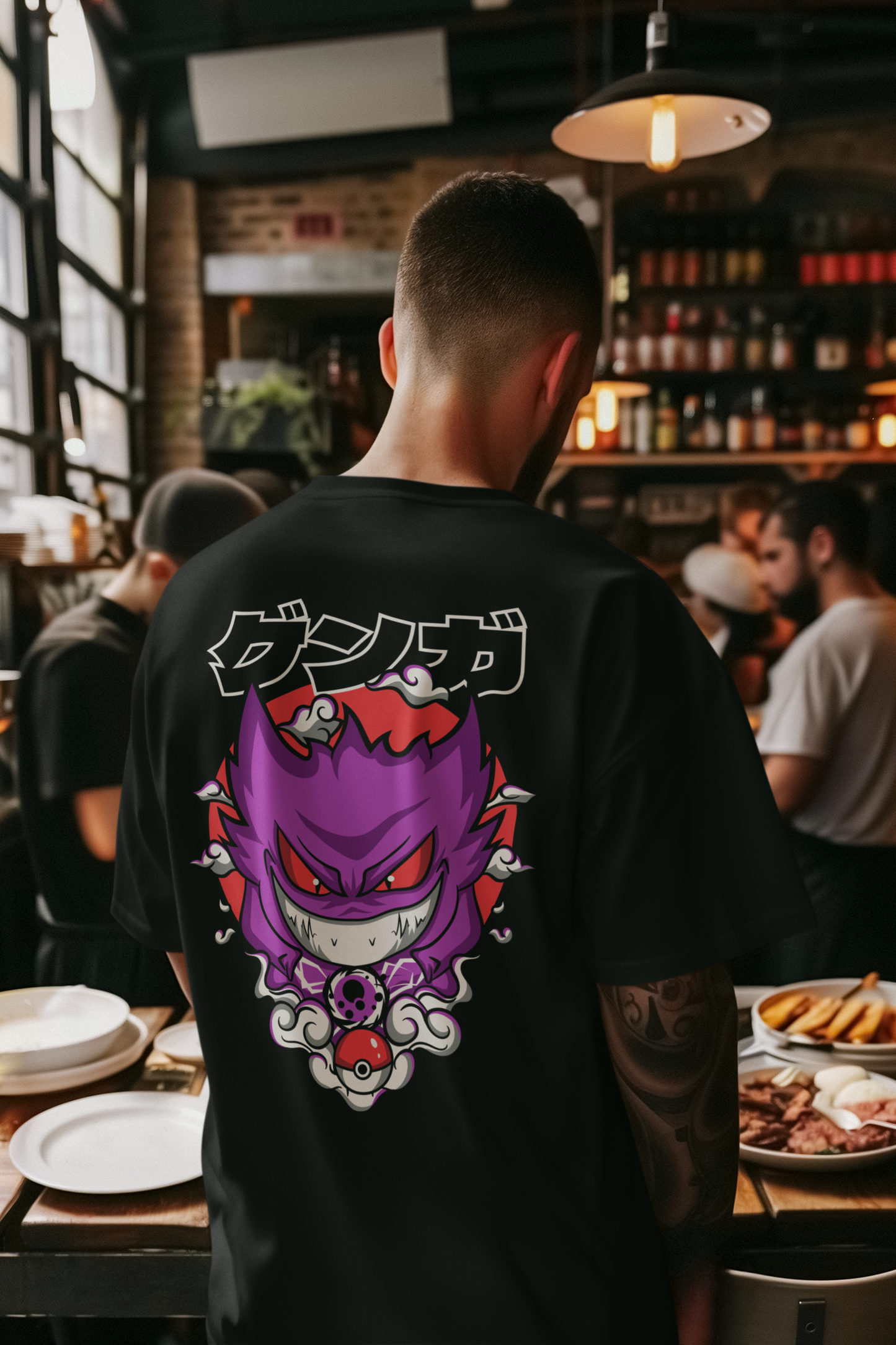 Gengar Oversized Printed T-Shirt β Anime Streetwear Ghost Pokemon Tee
