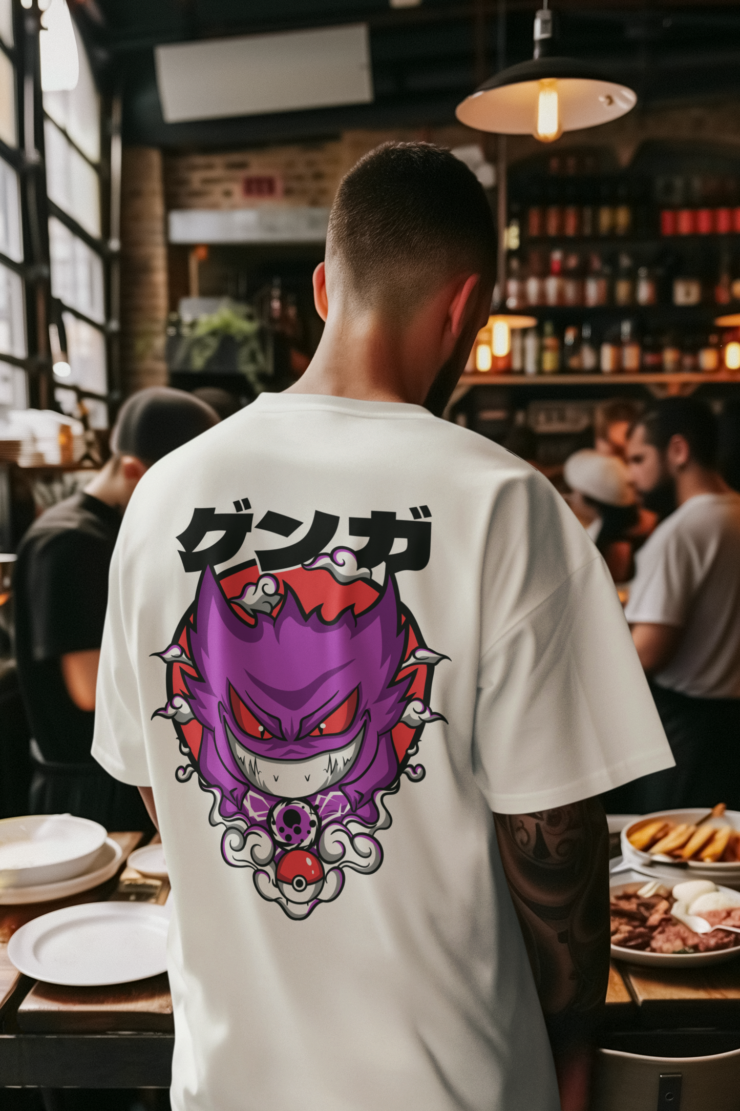 Gengar Oversized Printed T-Shirt β Anime Streetwear Ghost Pokemon Tee
