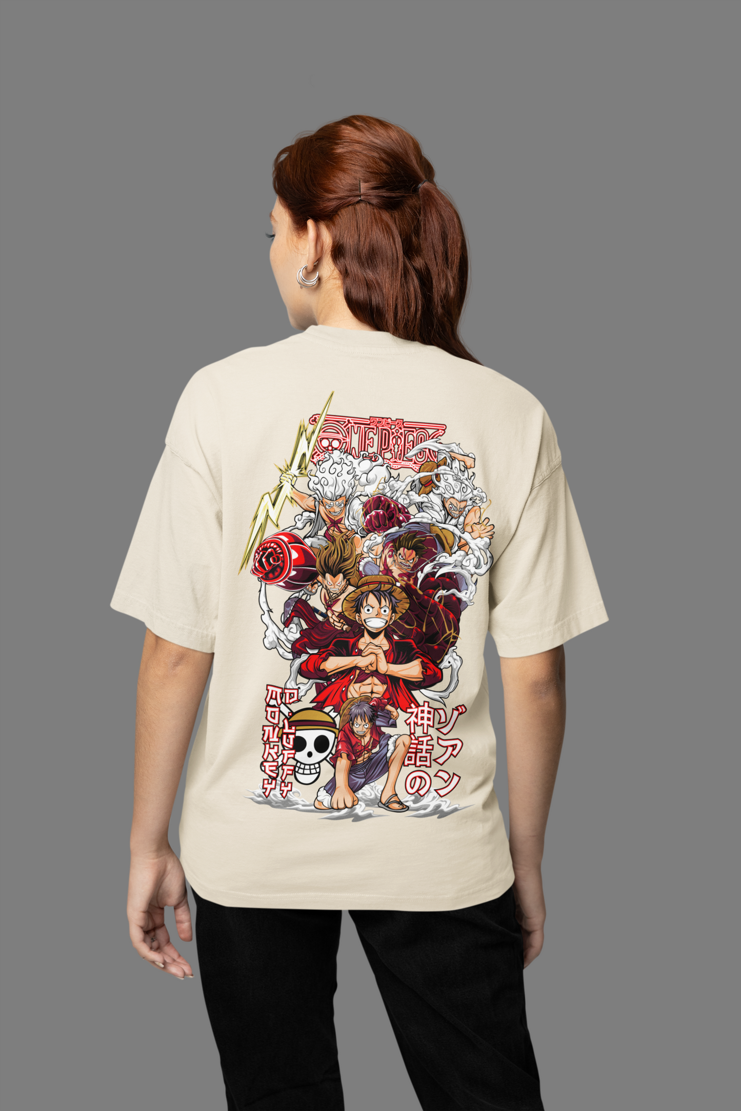 One Piece Anime Oversized Streetwear Tee