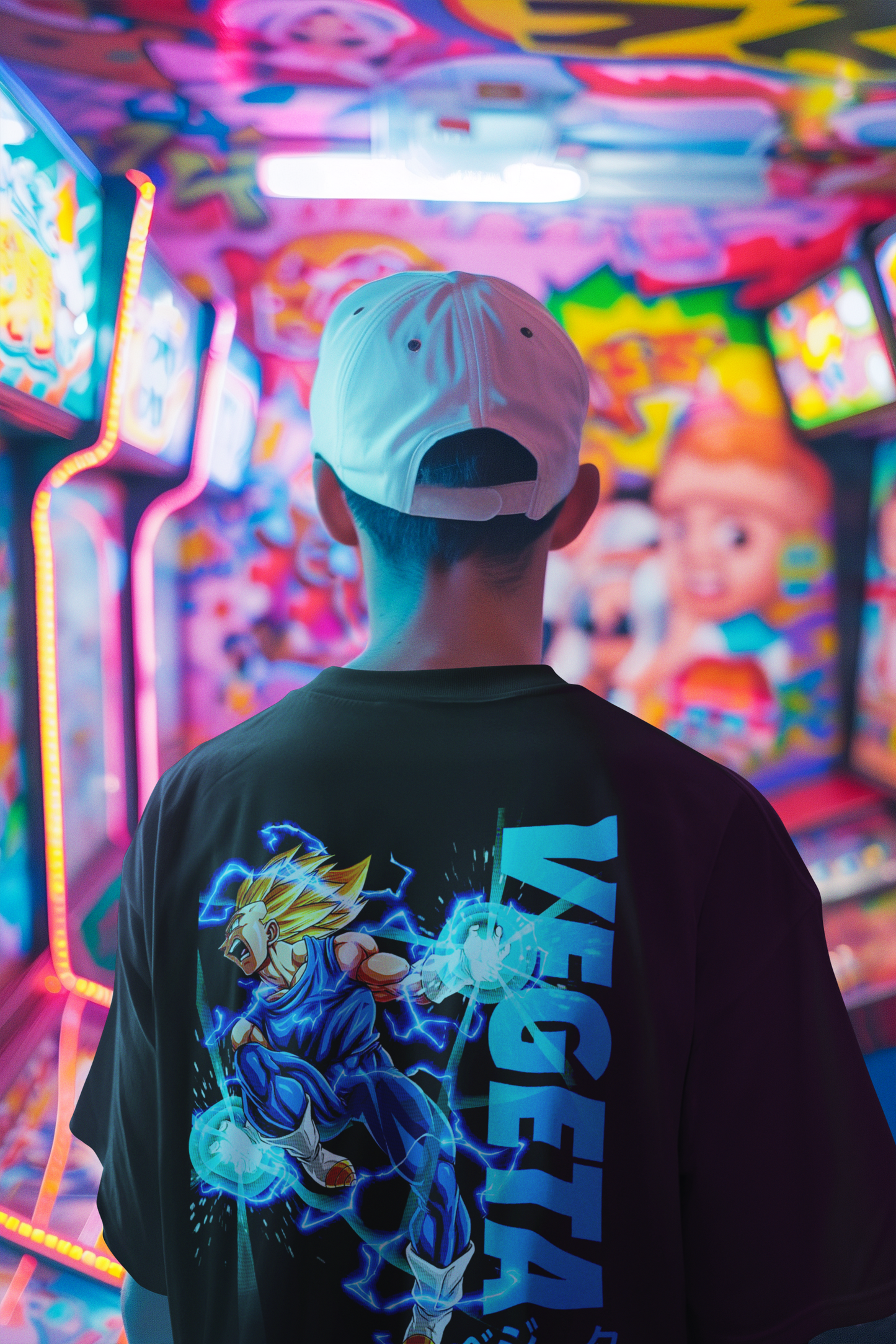 Dragon Ball Z Vegeta Oversized T-Shirt – Anime Streetwear Saiyan Print Tee