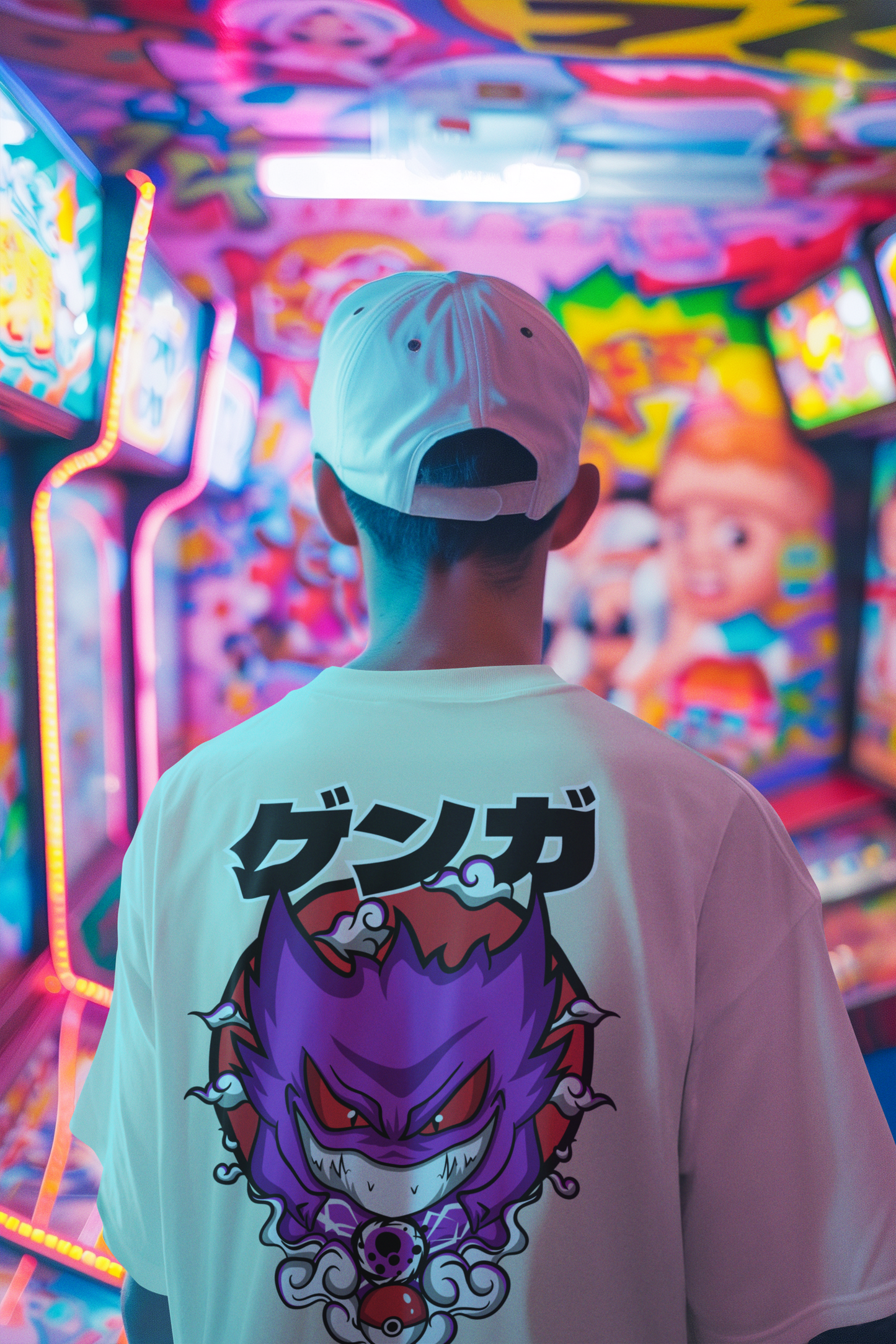 Gengar Oversized Printed T-Shirt β Anime Streetwear Ghost Pokemon Tee