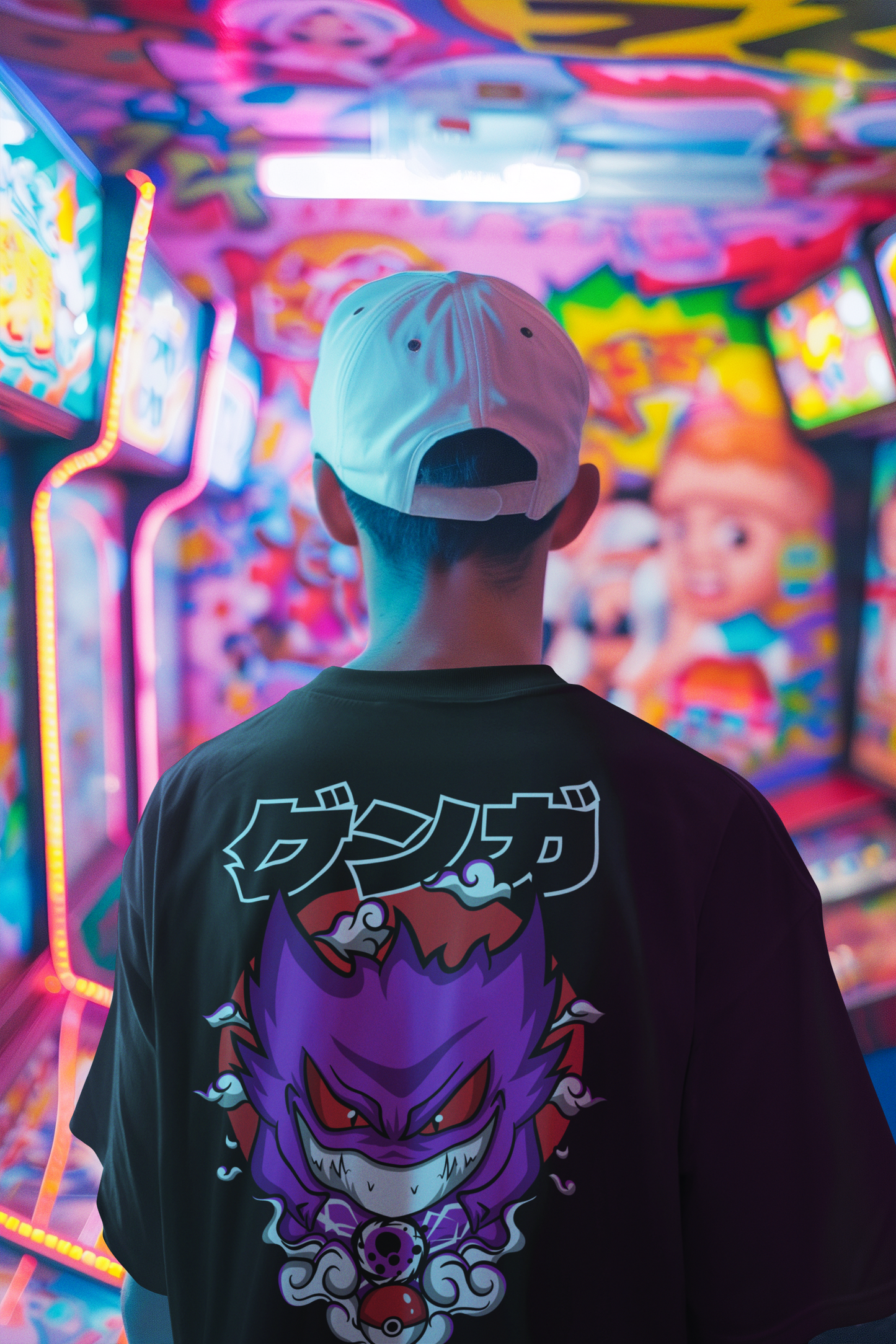 Gengar Oversized Printed T-Shirt β Anime Streetwear Ghost Pokemon Tee