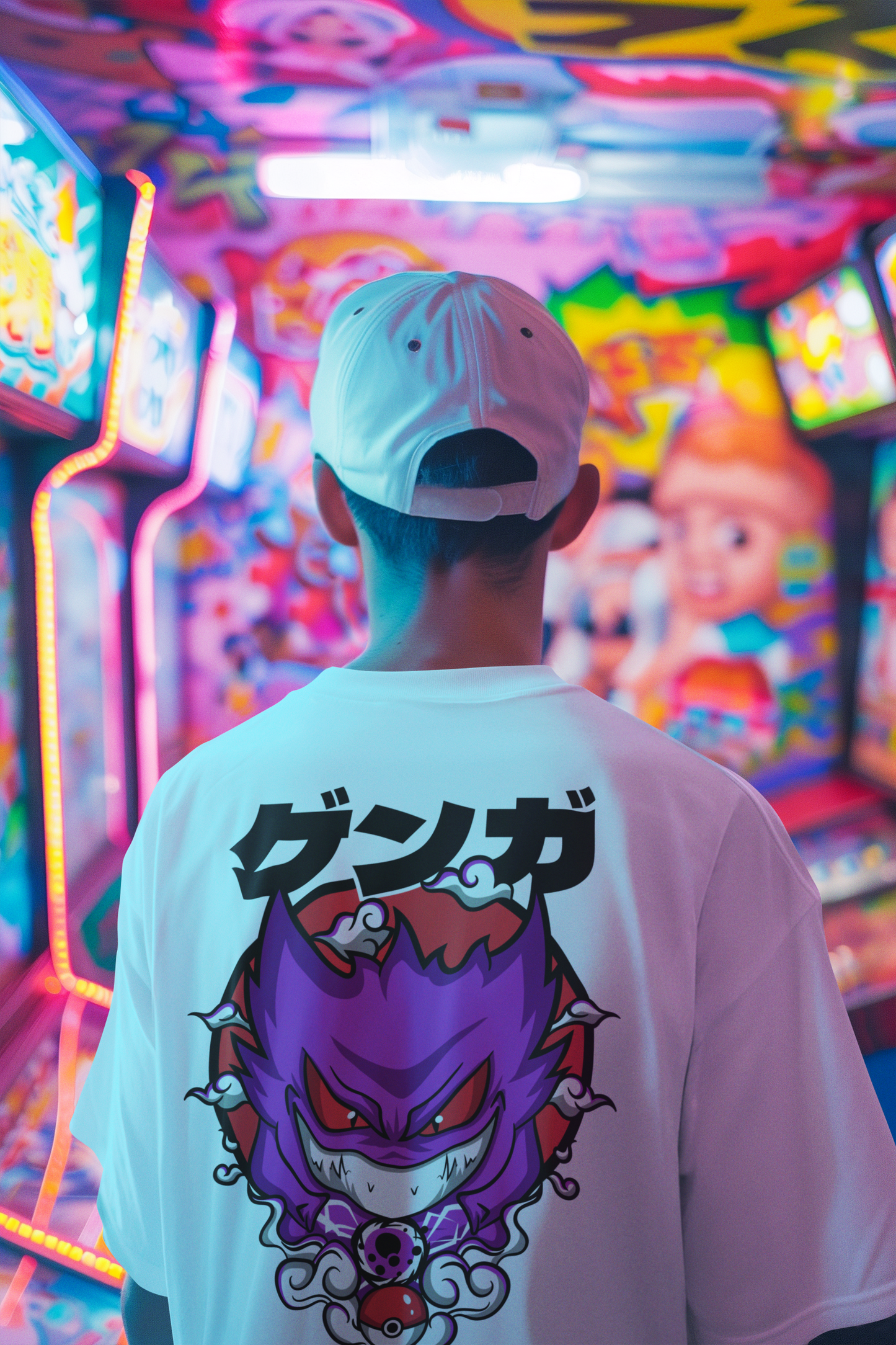 Gengar Oversized Printed T-Shirt β Anime Streetwear Ghost Pokemon Tee