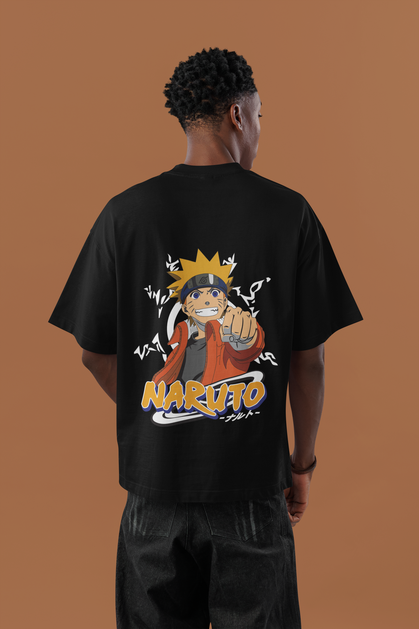 Naruto Shippuden Pop Art Oversized Graphic Tee – Premium Anime Streetwear