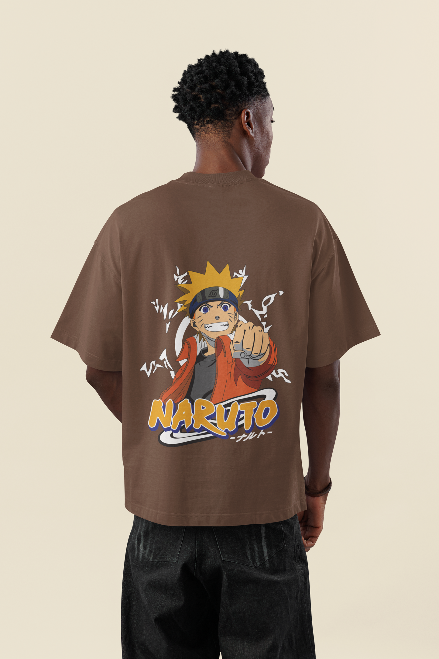 Naruto Shippuden Pop Art Oversized Graphic Tee – Premium Anime Streetwear