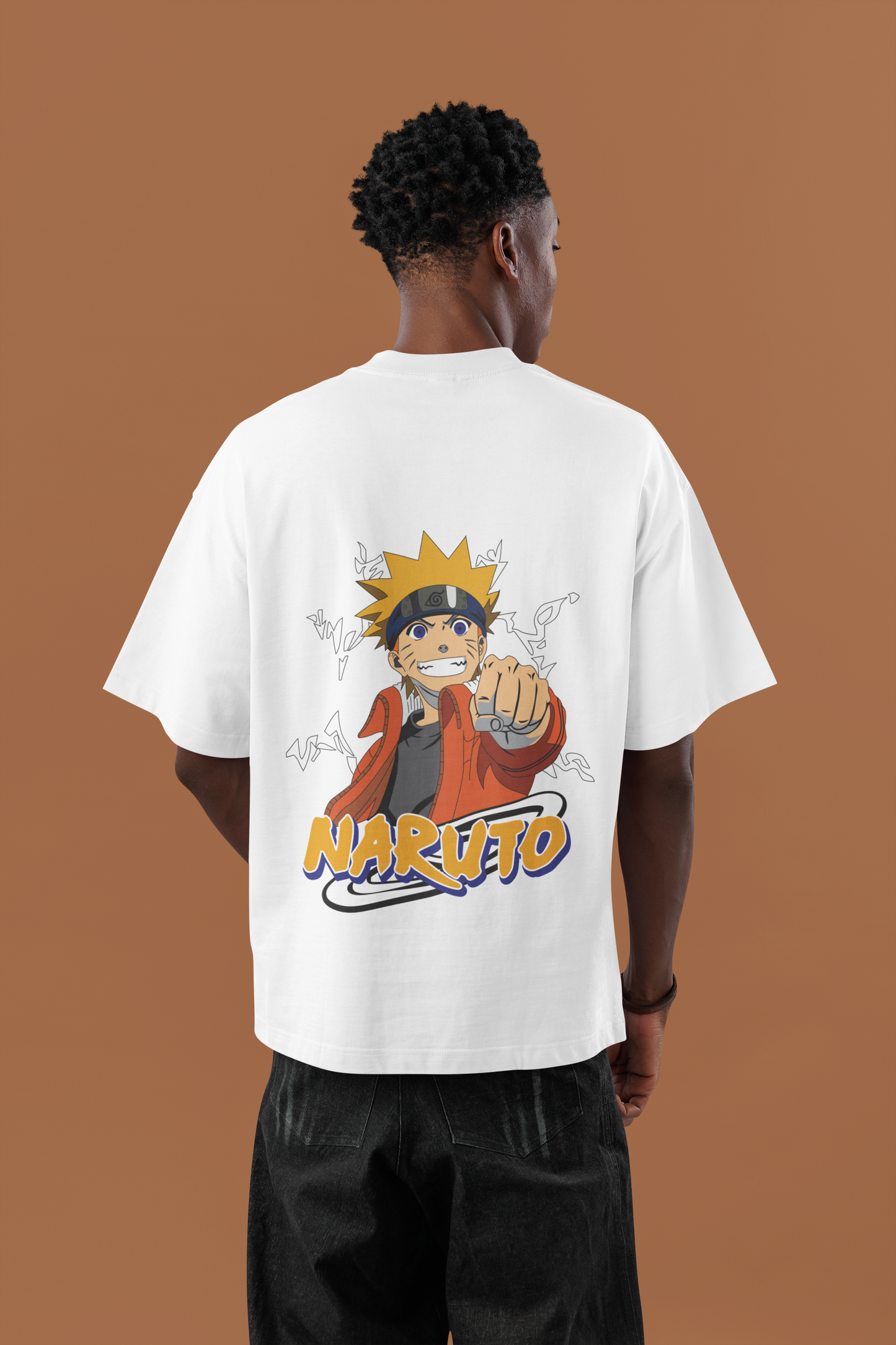 Naruto Shippuden Pop Art Oversized Graphic Tee – Premium Anime Streetwear
