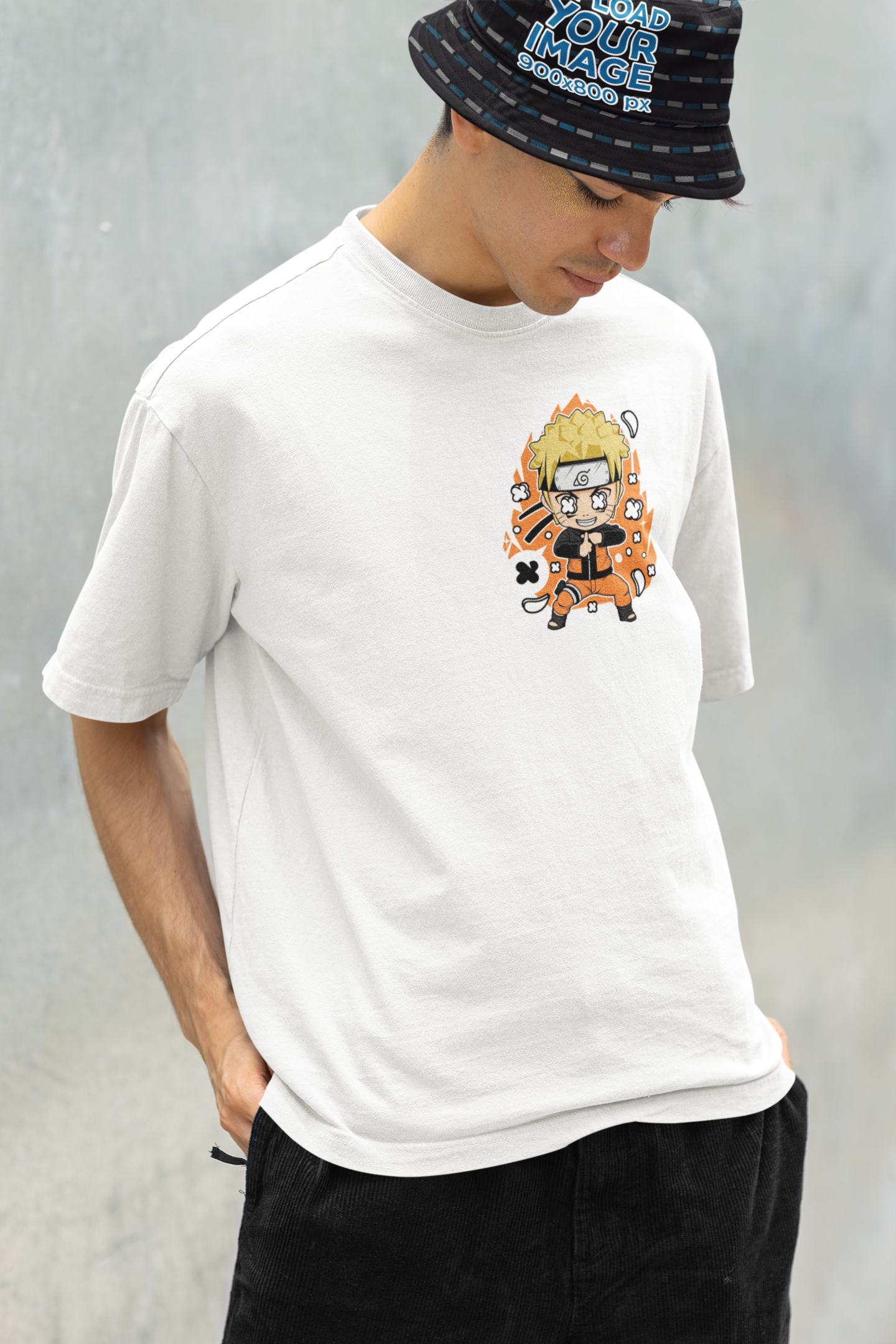 Naruto Shippuden Pop Art Oversized Graphic Tee – Premium Anime Streetwear