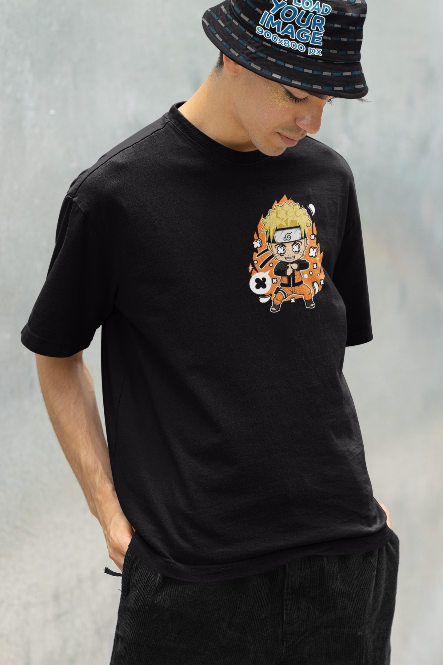 Naruto Shippuden Pop Art Oversized Graphic Tee – Premium Anime Streetwear