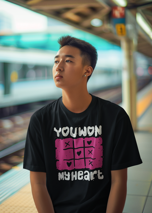 You Won My Heart – Oversized Printed Tee