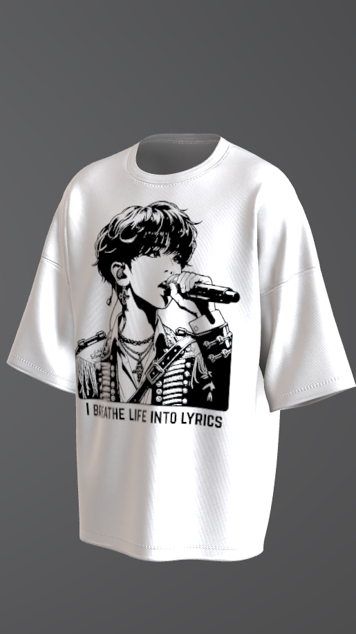 π€ I Breathe Life Into Lyrics β Oversized Singer Tee