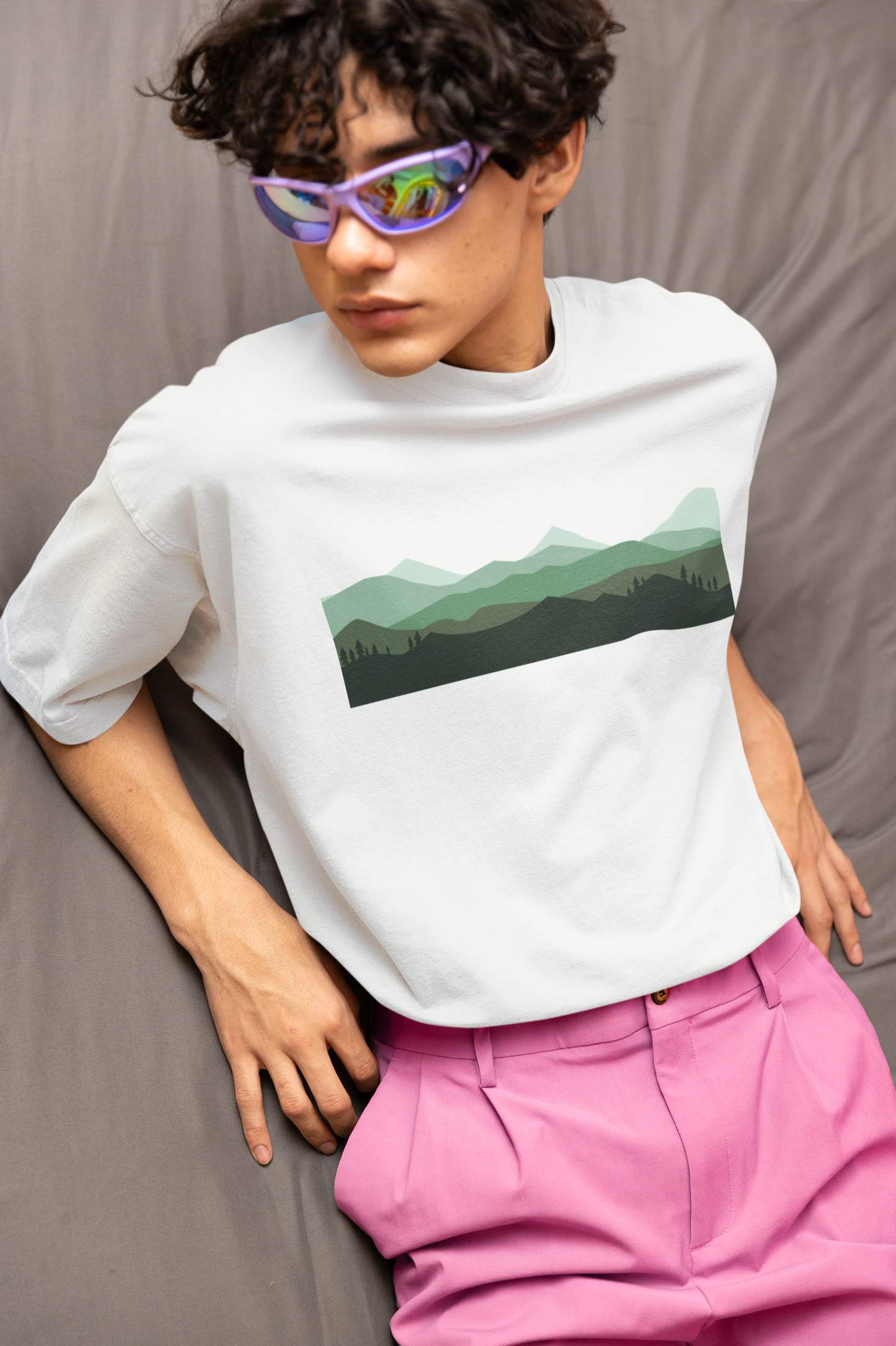 Guided Peaks – Mountain & Compass Oversized Tee