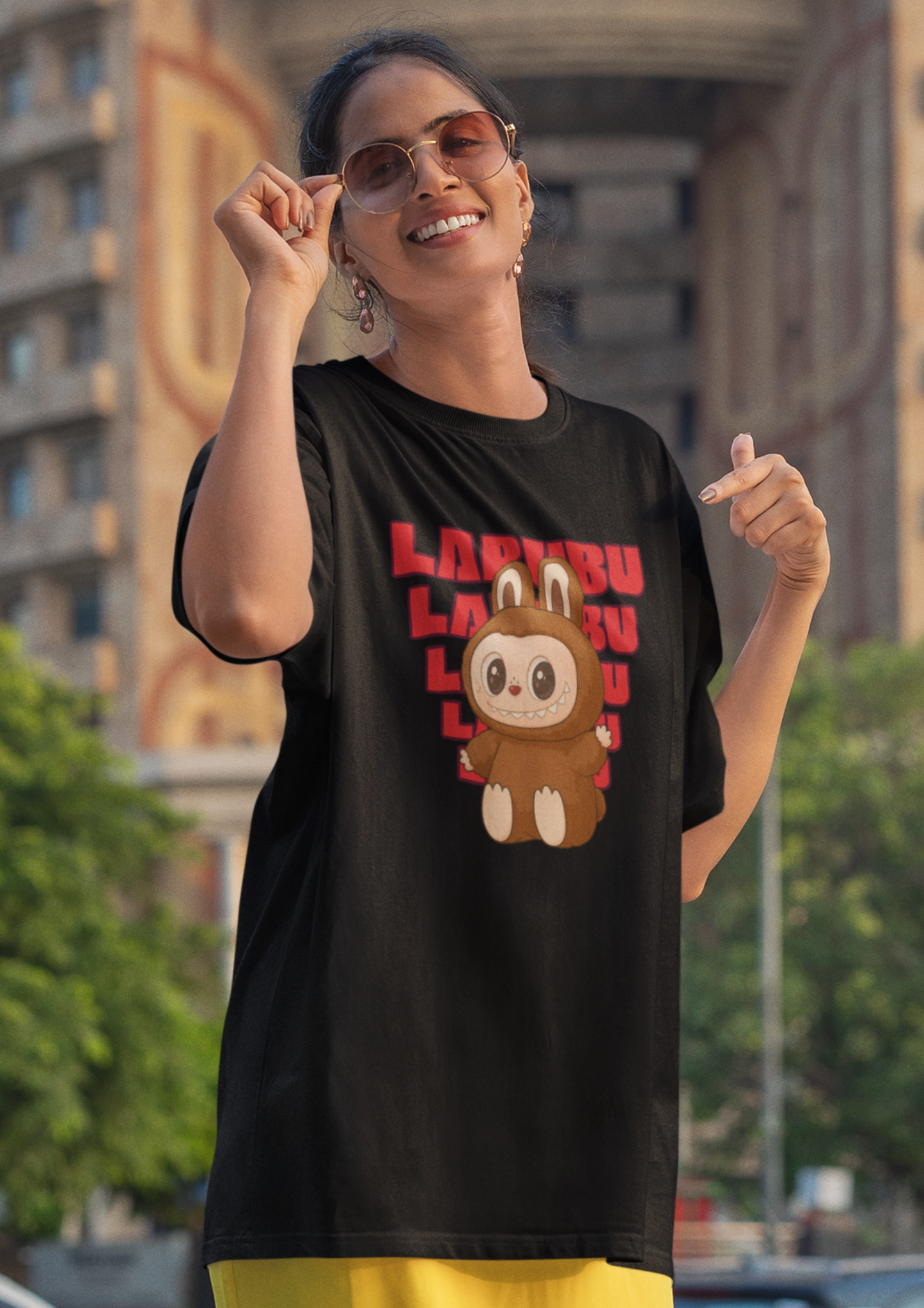 Labubu Printed Oversized T-Shirt – Trendy Streetwear Tee