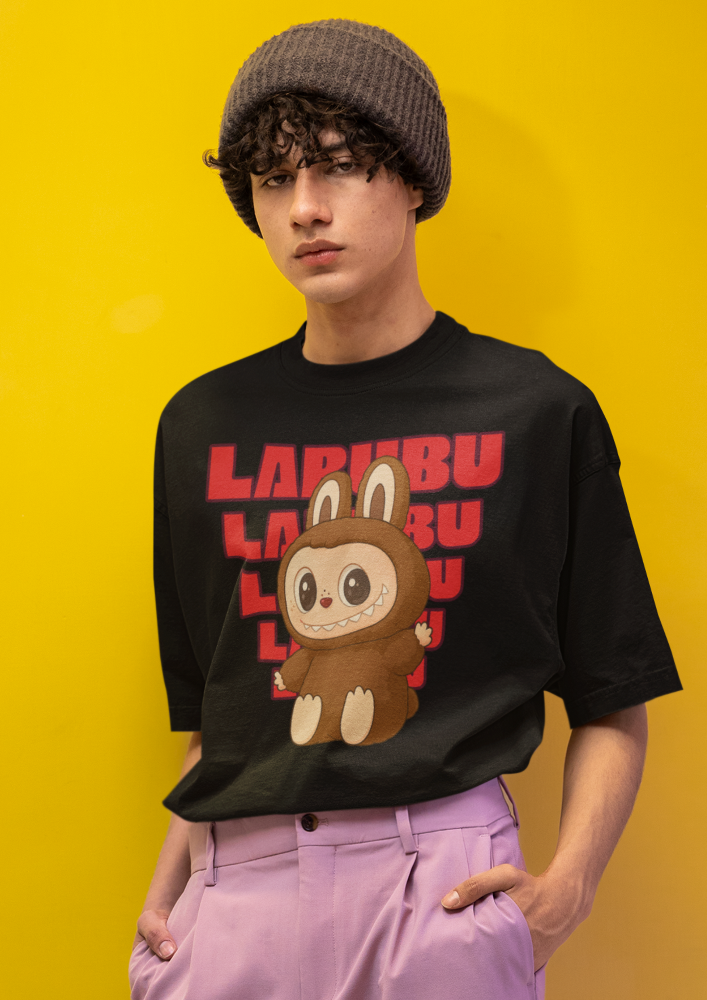 Labubu Printed Oversized T-Shirt – Trendy Streetwear Tee