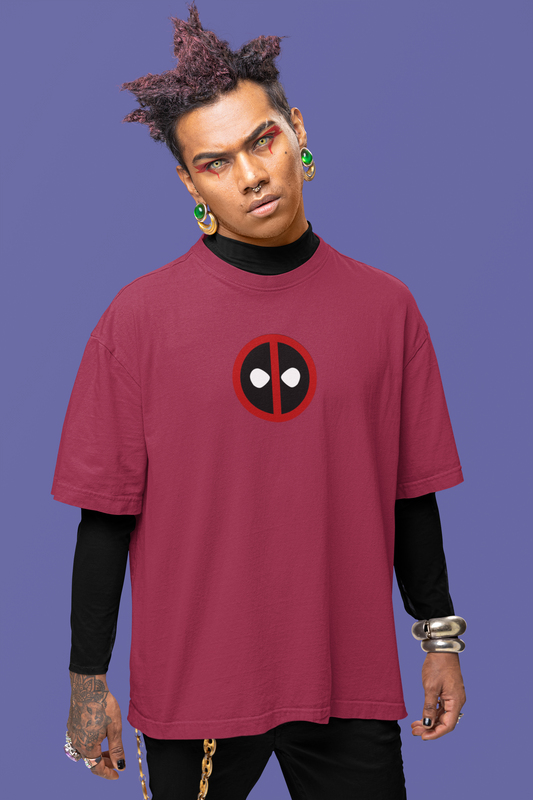 Deadpool Comic Style Oversized Print Tee