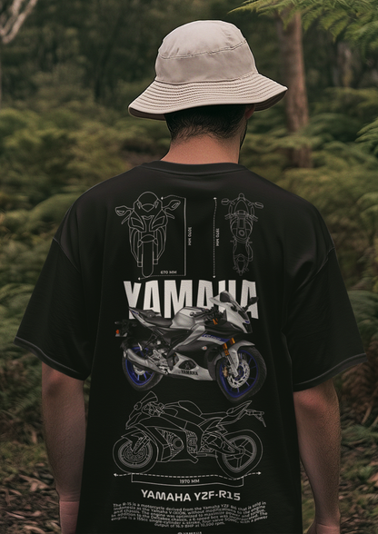 Yamaha Bike Graphic Printed Oversized T-Shirt | Streetwear Edition