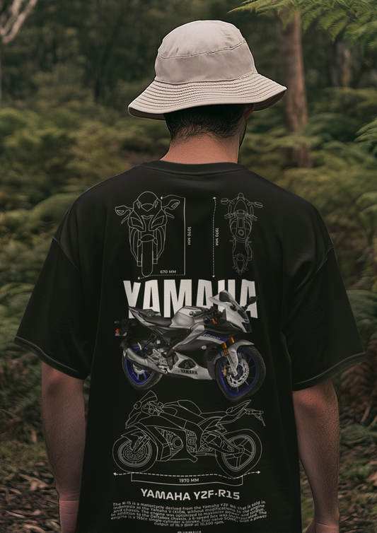 Yamaha Bike Graphic Printed Oversized T-Shirt | Streetwear Edition