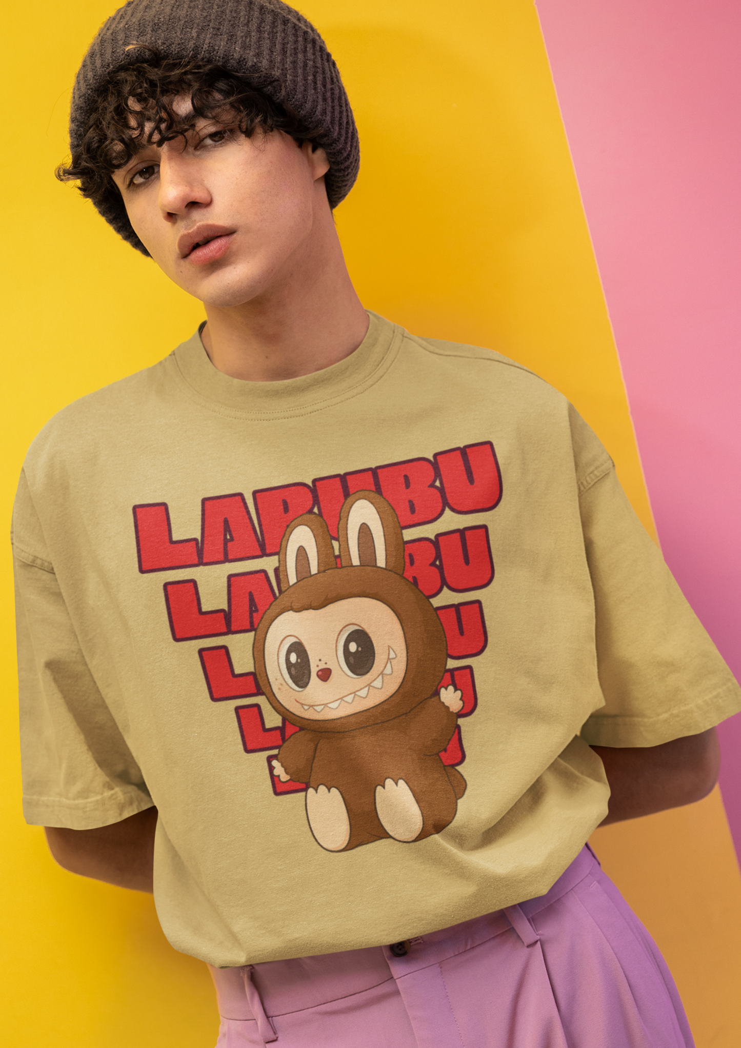 Labubu Printed Oversized T-Shirt – Trendy Streetwear Tee