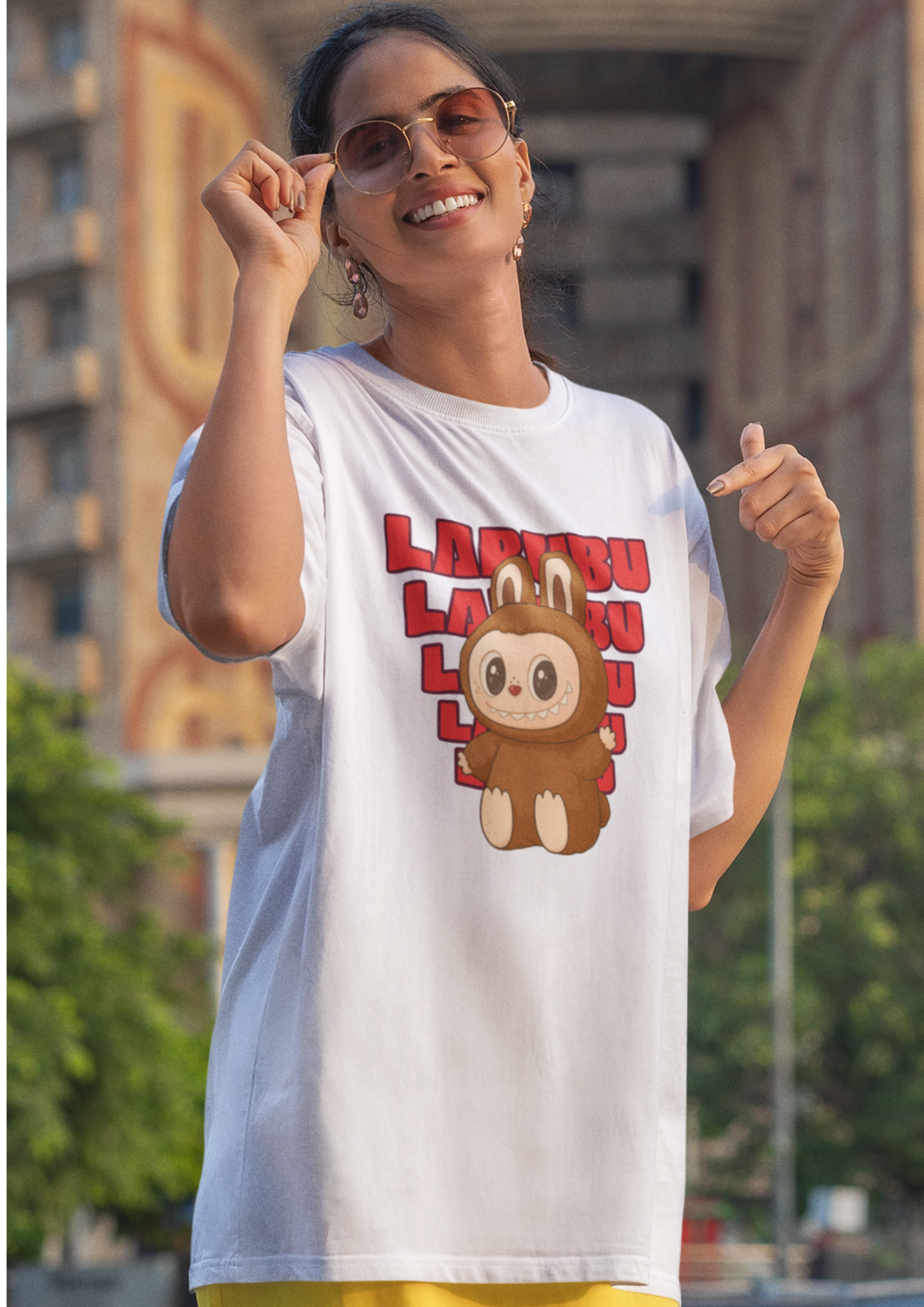 Labubu Printed Oversized T-Shirt – Trendy Streetwear Tee