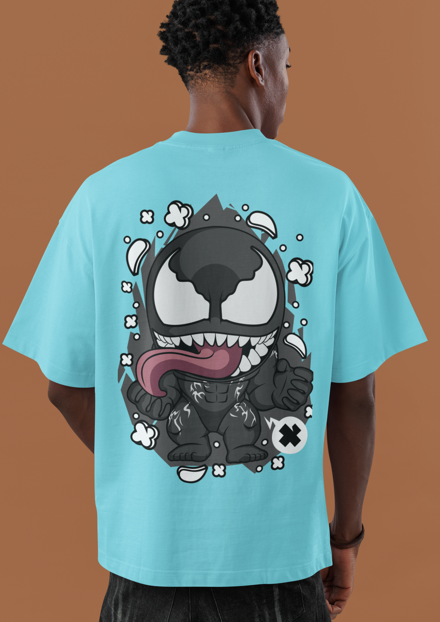 Venom Pop Art Printed Oversized T-Shirt | Bold Marvel Streetwear