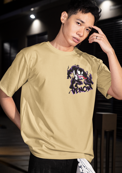 Venom Pop Art Printed Oversized T-Shirt | Bold Marvel Streetwear