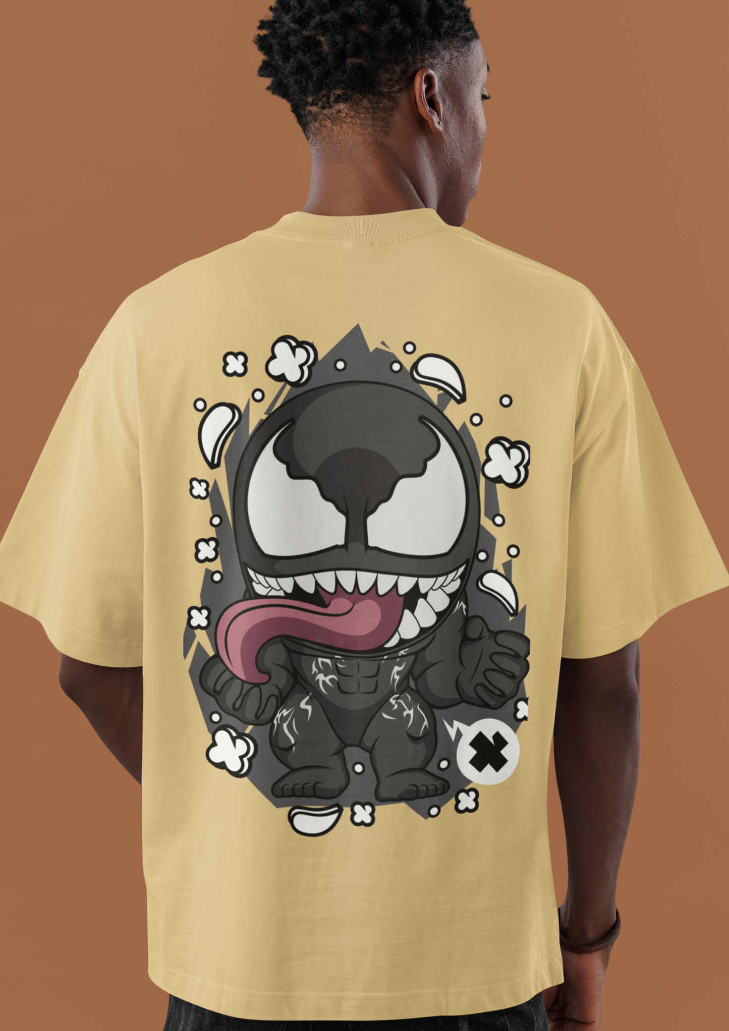 Venom Pop Art Printed Oversized T-Shirt | Bold Marvel Streetwear