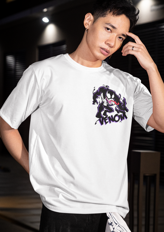 Venom Pop Art Printed Oversized T-Shirt | Bold Marvel Streetwear