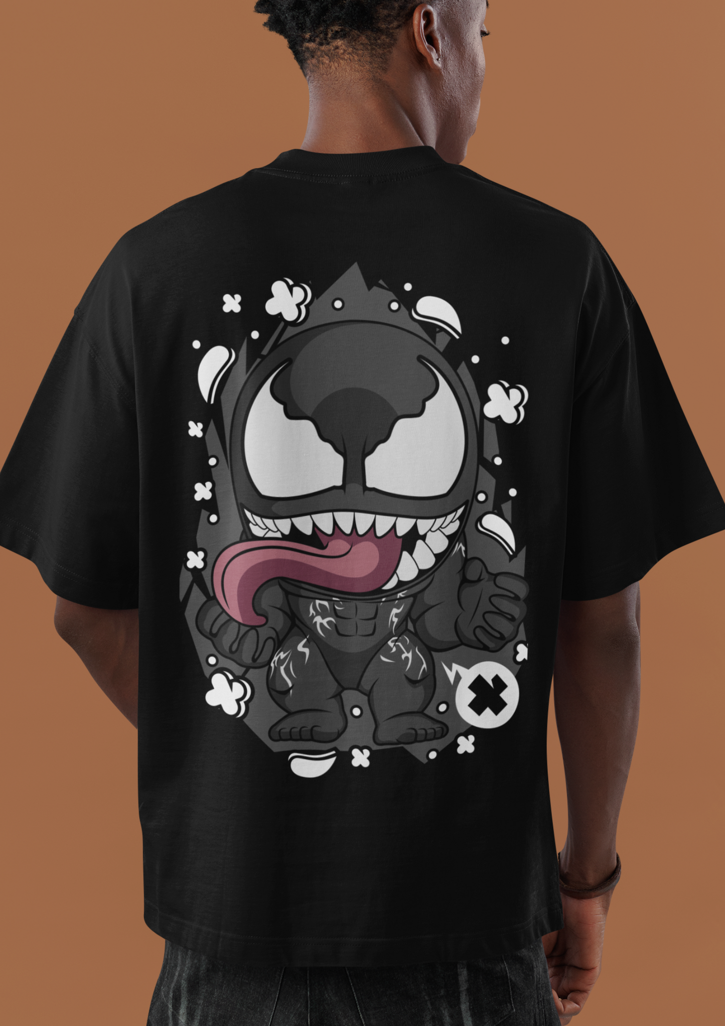 Venom Pop Art Printed Oversized T-Shirt | Bold Marvel Streetwear