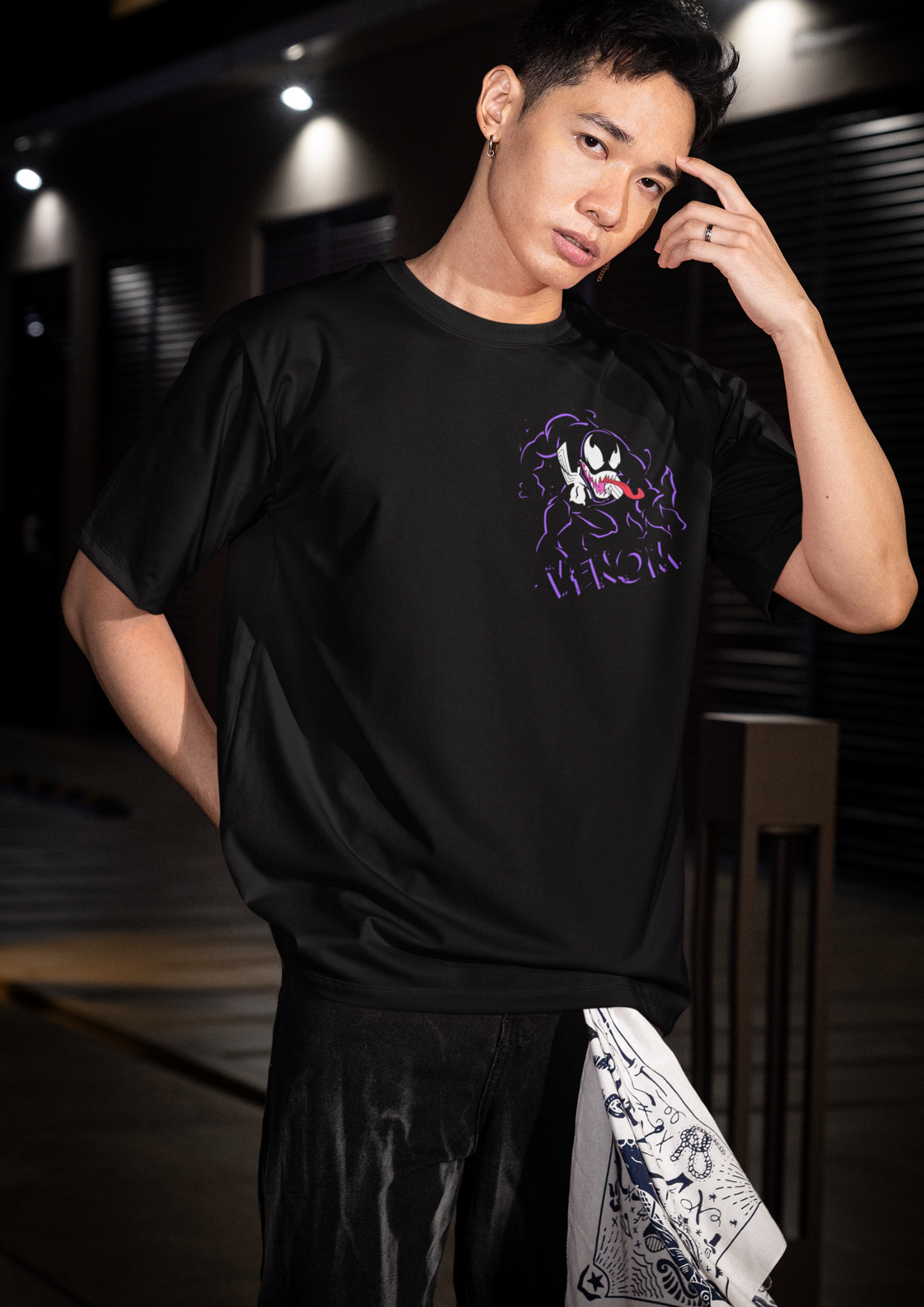 Venom Pop Art Printed Oversized T-Shirt | Bold Marvel Streetwear