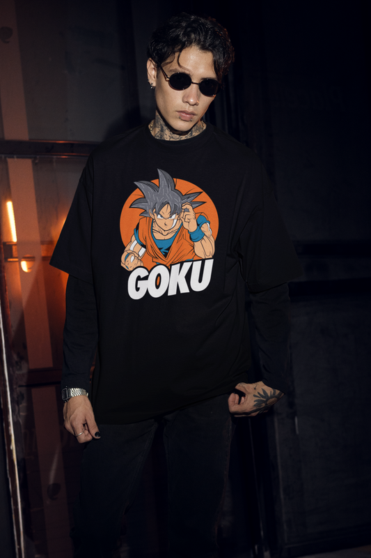 Dragon Ball Z Goku Oversized T-Shirt – Anime Streetwear Graphic Print Tee