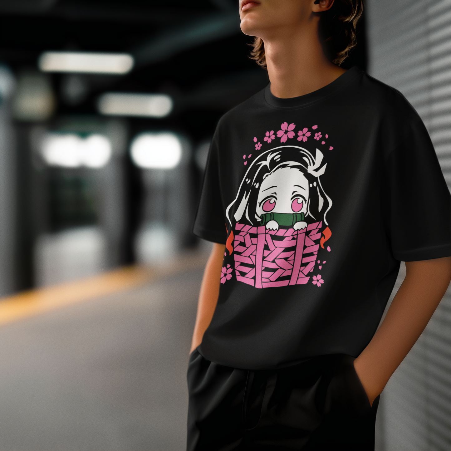 Demon Slayer Nezuko Printed Oversized T-Shirt | Anime Streetwear