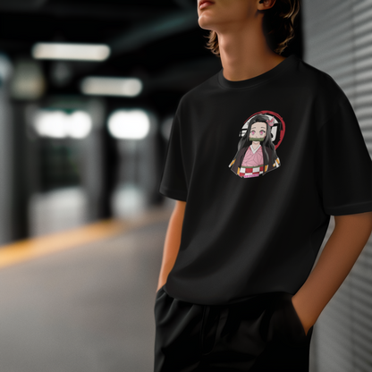 Nezuko Kamado Demon Slayer Oversized Printed T-Shirt