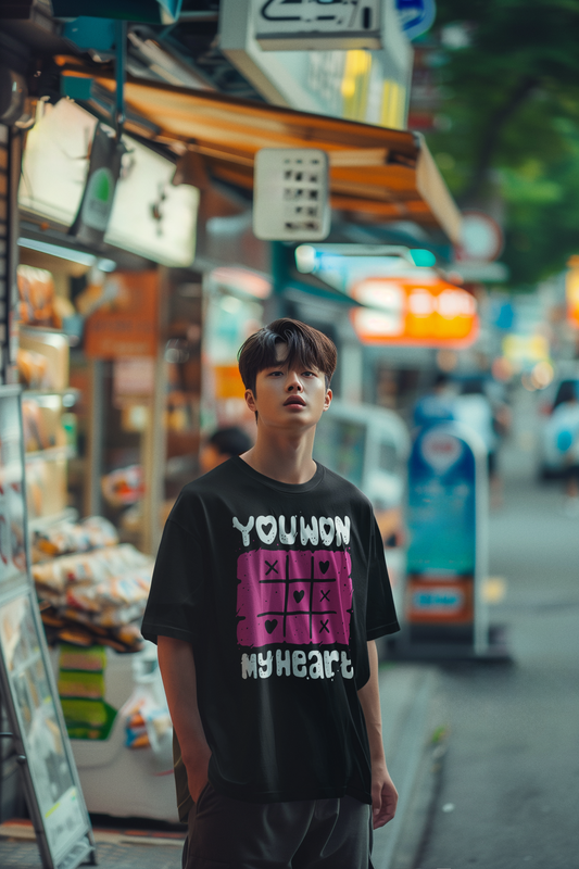 You Won My Heart – Oversized Printed Tee