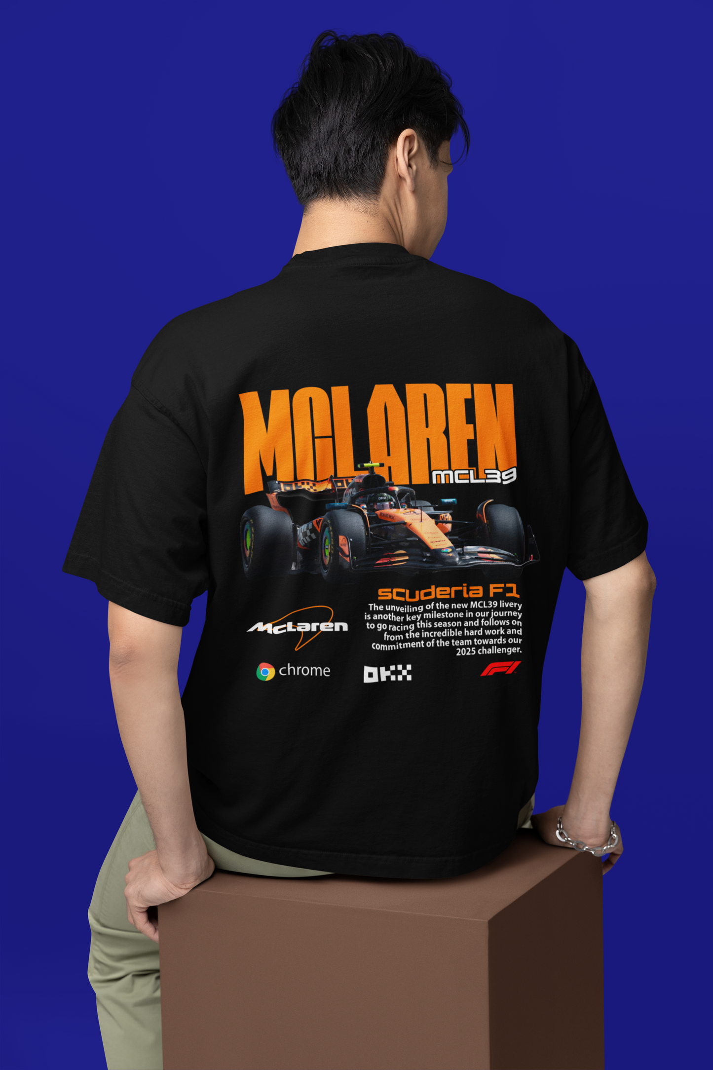 McLaren Racing Inspired Printed Oversized T-Shirt – Streetwear Edition