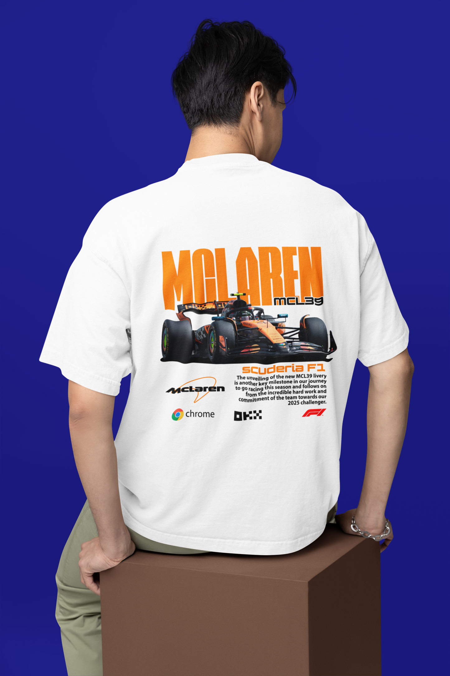 McLaren Racing Inspired Printed Oversized T-Shirt – Streetwear Edition