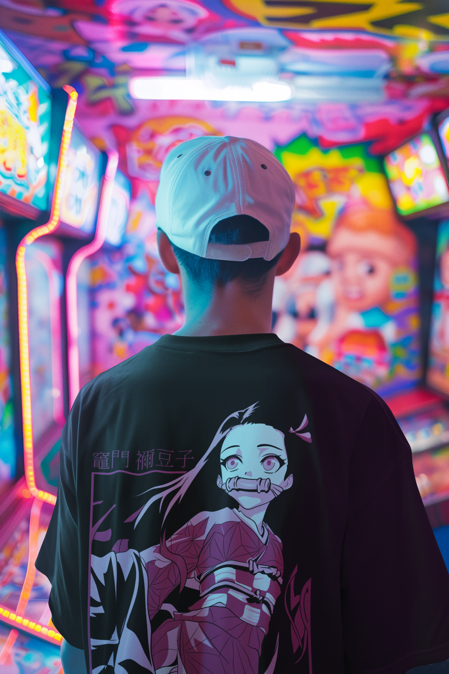Nezuko Kamado Demon Slayer Oversized Printed T-Shirt