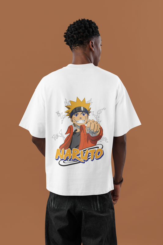 Naruto Shippuden Pop Art Oversized Graphic Tee – Premium Anime Streetwear